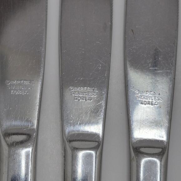 Serta Imperial Stainless Vintage Korea Dinner Knife Set of 8 Knives Floral - Picture 14 of 14